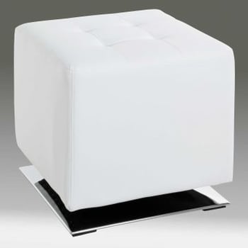 Tabouret pivotant avec base chromée | Blanc | Capacité de charge 90 kg