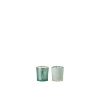 Photophore spirales verre mix small assortiment de 2
