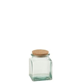 Pot a provision carre bouchon verre recycle