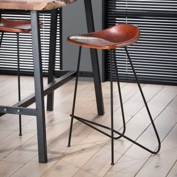 Chaise de bar Stig - cuir