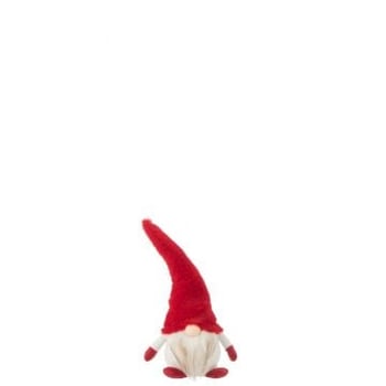 Lutin+led textile rouge/blanc small