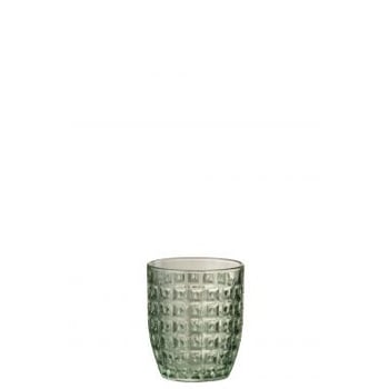 Verre motif relief verre vert