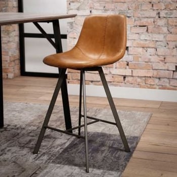Chaise de bar Zigi - brun