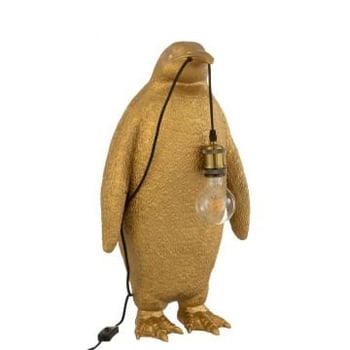 Lampe pingouin resine or large