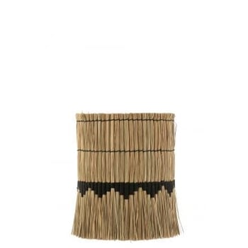 Abat-jour fils motifs herbes naturel/noir small
