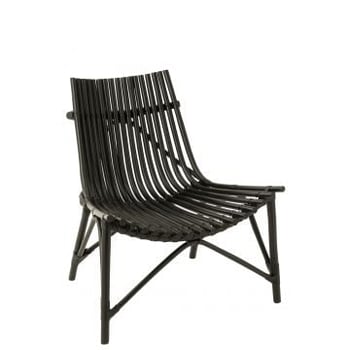 Chaise rotin noir