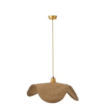 Lampe suspendue moonj jonc naturel medium