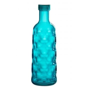 Bouteille martelee boite cadeau plastique bleu