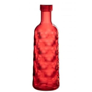 Bouteille martelee boite cadeau plastique rouge