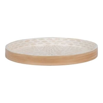 Plateau Capiz | Ø40 x 3,5 cm | Beige