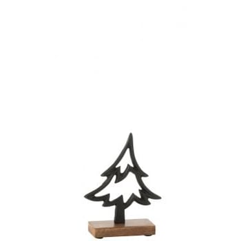 Sapin sur pied aluminium/bois noir small