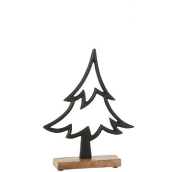 Sapin sur pied aluminium/bois noir large