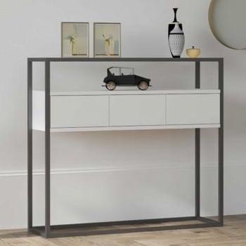 Console moderne blanche | 18mm d'épaisseur | 100% mélaminé | 100x90x29cm