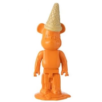 Ours cornet glace resine orange