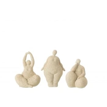 Femmes modernes resine beige small assortiment de 3