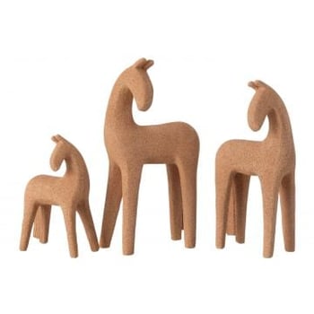 Set 3 chevaux moderne resine terra