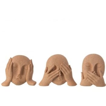 Visage ne rien voir/entendre/se taire terra assortiement de 3