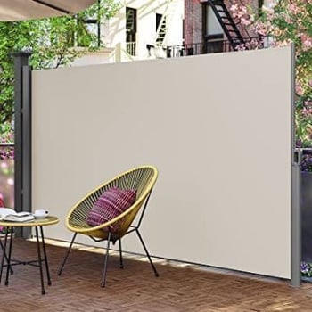 Store de balcon et de terrasse beige : 180 x 350 cm Brise-vue