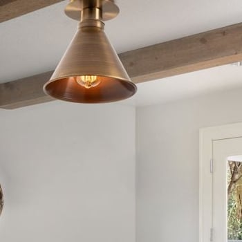 Chandelier en cuivre | Éclairage épuré et sophistiqué