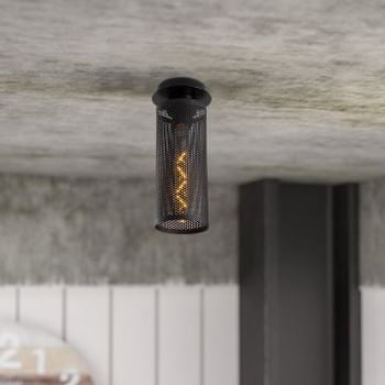 Lustre moderne et épuré - Luminaire décoratif - Corps en métal - Noir