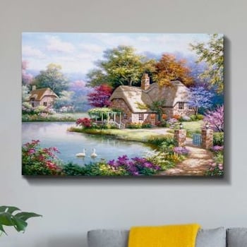 Bract Tableau décoratif sur toile | Cadre en bois | 70 x 100 cm
