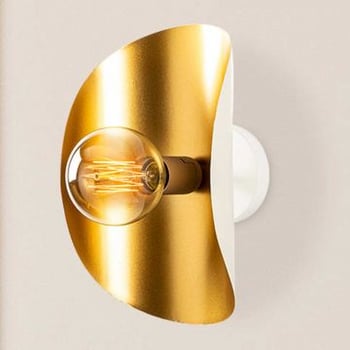 Nitid Wall Lamp | Iron Body | 17x13cm | 30cm Height | E27 Socket | IP20 | White Gold