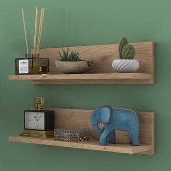 Wren Wall Shelf | 60cm Width | Walnut White