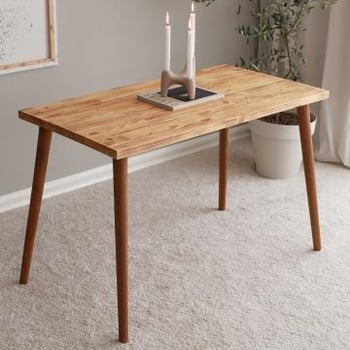 Bureau d'étude Locelso - 100% pin massif - Pieds en hêtre - Couleur chêne