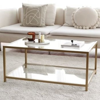 Table basse Locelso | 100% Verre trempé | Epaisseur 4mm | Or