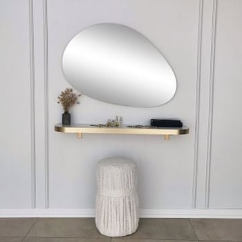 Miroir Locelso | 100% mélaminé | Or | forme organique