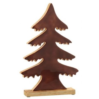 Pin sur base bois de manguier naturel/marron large