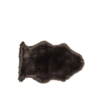 Tapis imitation fourrure brun