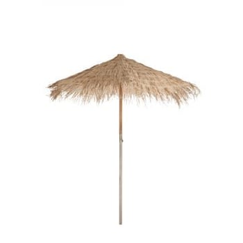Parasol paille naturel large