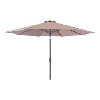 Parasol Houston Taupe avec manivelle et inclinaison