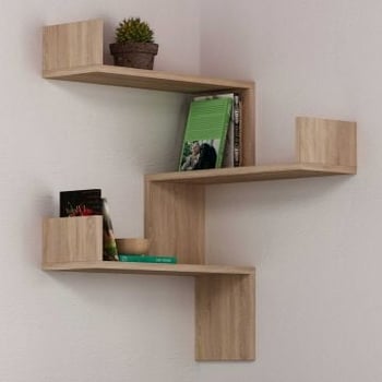 Etagère murale en chêne Woody Fashion | 60x60x90cm | Mélaminé