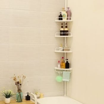 Etagère d'angle de douche Ilyan 4 niveaux - blanc
