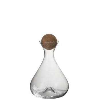 Carafe + bouchon verre/liege transparent