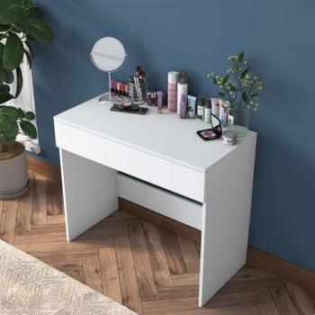 Bj104 Coiffeuse | 100 % MÉLAMINE | Blanc