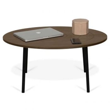 Table basse Ply Ø80cm - noyer