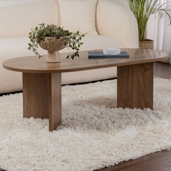 Sable Table basse | 100 % MÉLAMINE | Noyer