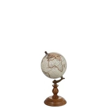 Globe sur pied bois blanc/naturel small