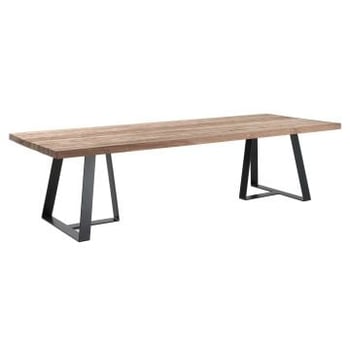 Table de jardin Margarite 300x110 - noir/teck