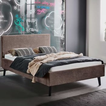 Lit double Avola | 140 x 200 cm | Taupe design