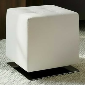 Tabouret pivotant avec base chromée | Blanc | Capacité de charge 90 kg