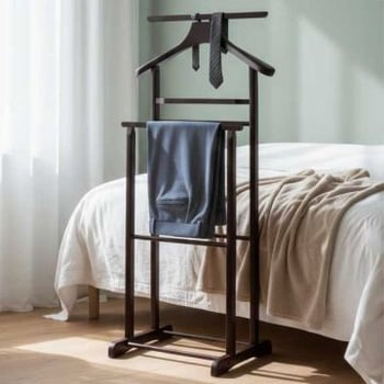 Porte-manteau avec porte-pantalon | Pine-design