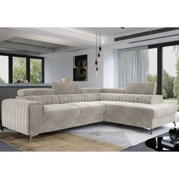 Canapé d'angle Laurentius 278x205 cm-beige clair