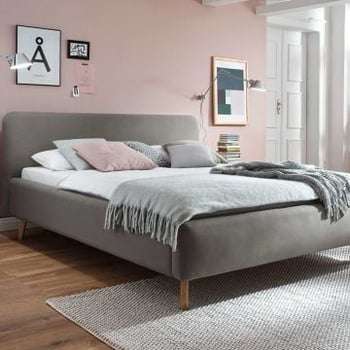 Lit en tissu Tony 140x200 - taupe