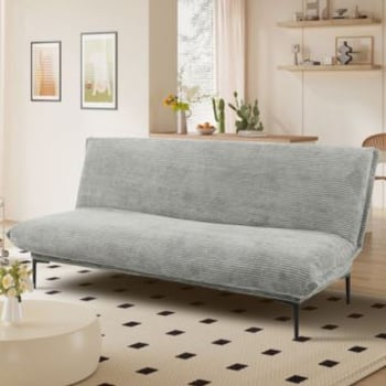 Canapé-lit Melissa | Avec matelas en mousse froide | 190 x 82 x 83 cm | Gris