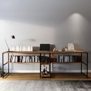 Bureau Woody Fashion | 240 x 60 x 74 cm | Noyer design