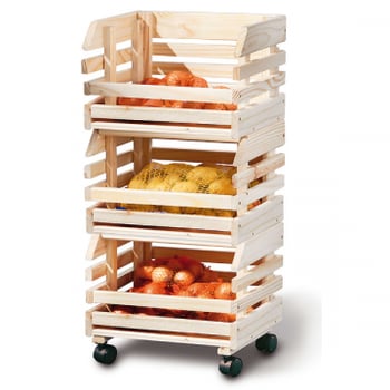 Étagère à fruits et légumes petite - pin 